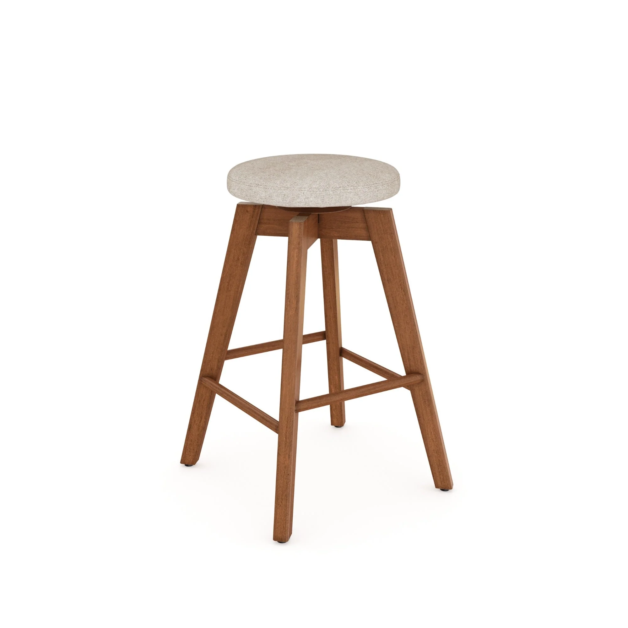Wood Swivel Cushion Counter Height Bar Stool Brown - Image 11