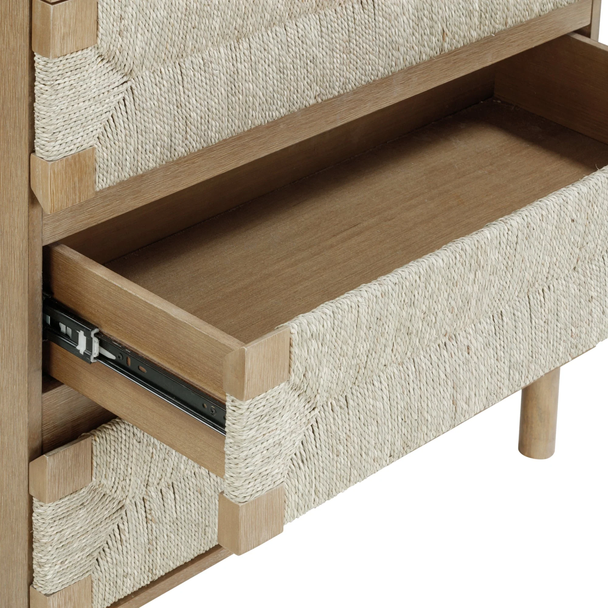 Boho Seagrass 3-Drawer Dresser Light Brown (Set of 2) - Image 6