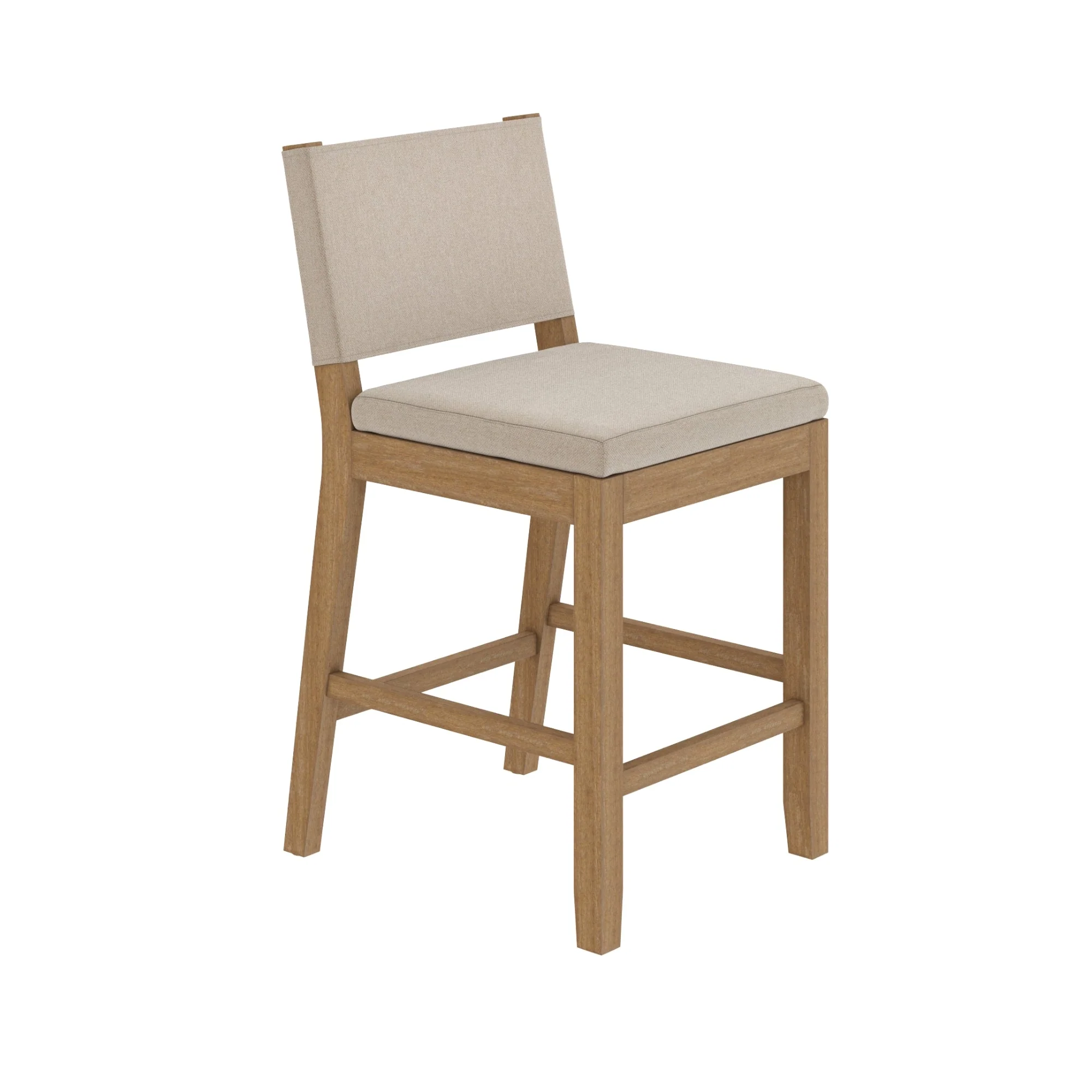 Wood Counter Height Bar Stools Light Brown Flax (Set of 3) - Image 10