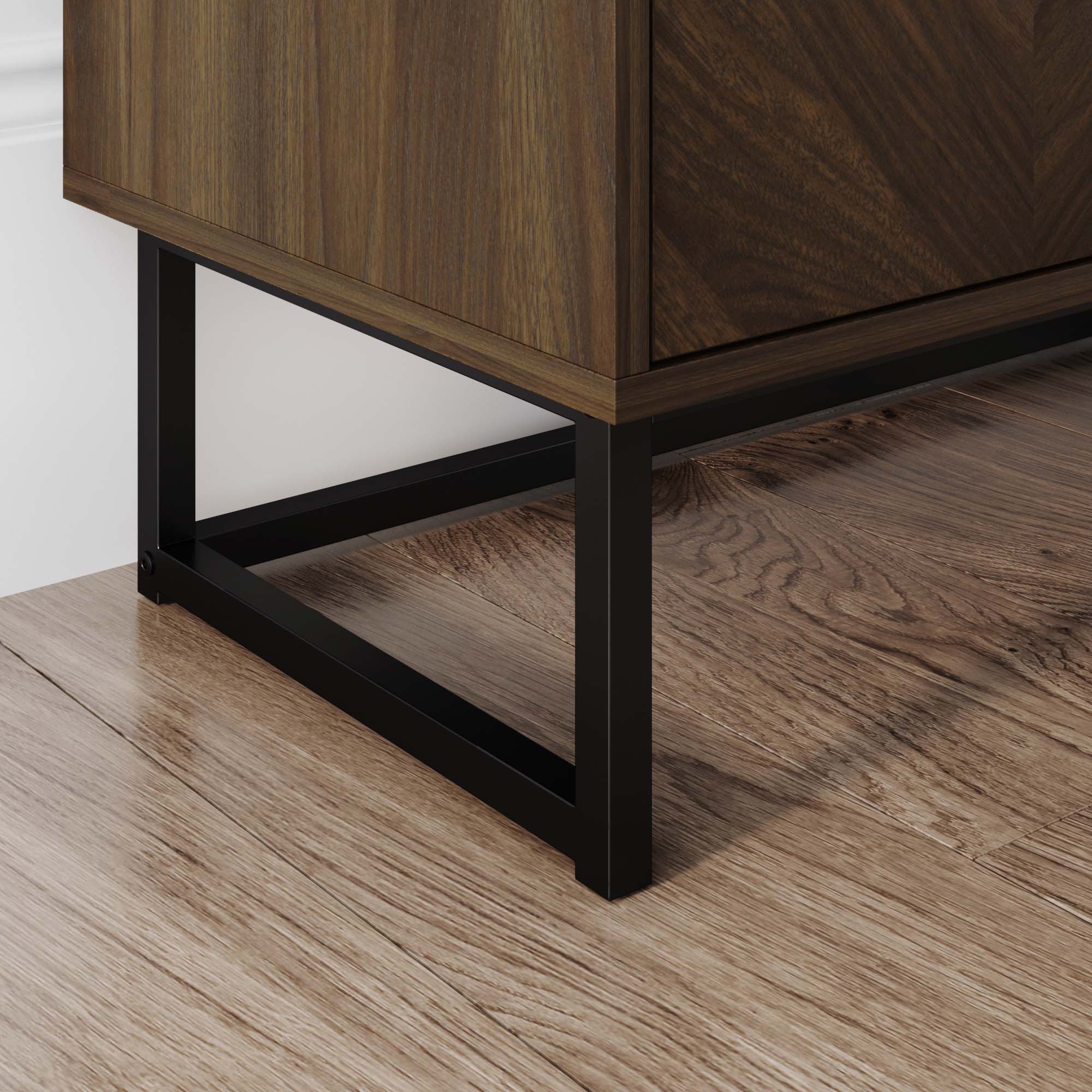 Wood 2-Door Storage Cabinet Walnut - Image 8
