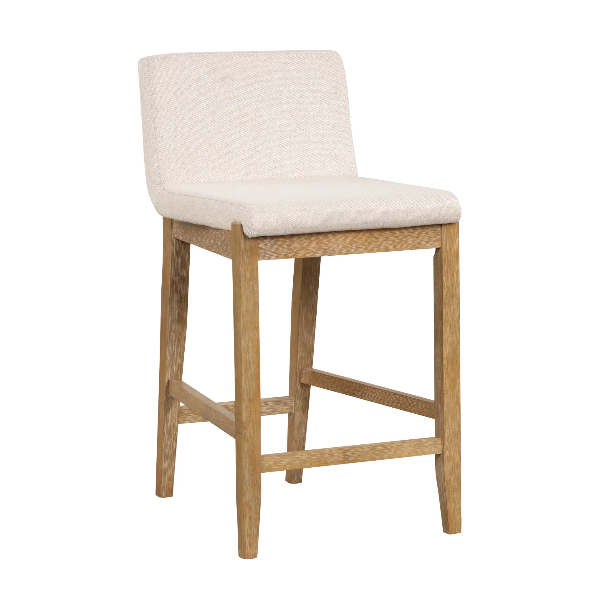Wood Upholstered Counter Height Bar Stool Light Brown - Image 12