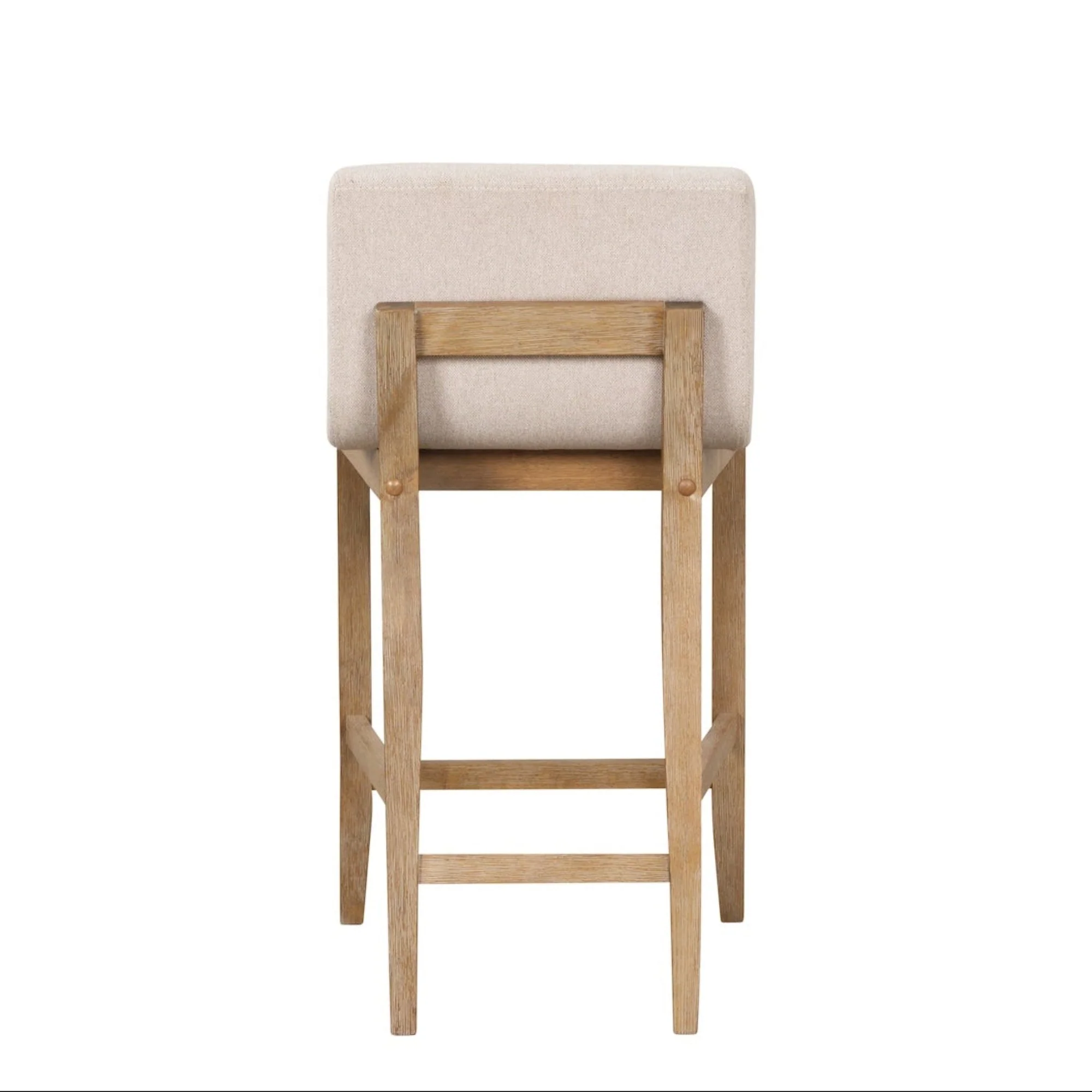 Wood Upholstered Counter Height Bar Stool Light Brown - Image 9