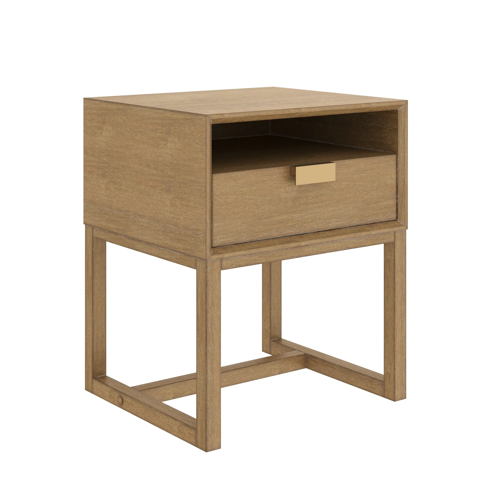 Wood Modern Farmhouse Nightstand with Drawer - Image 9