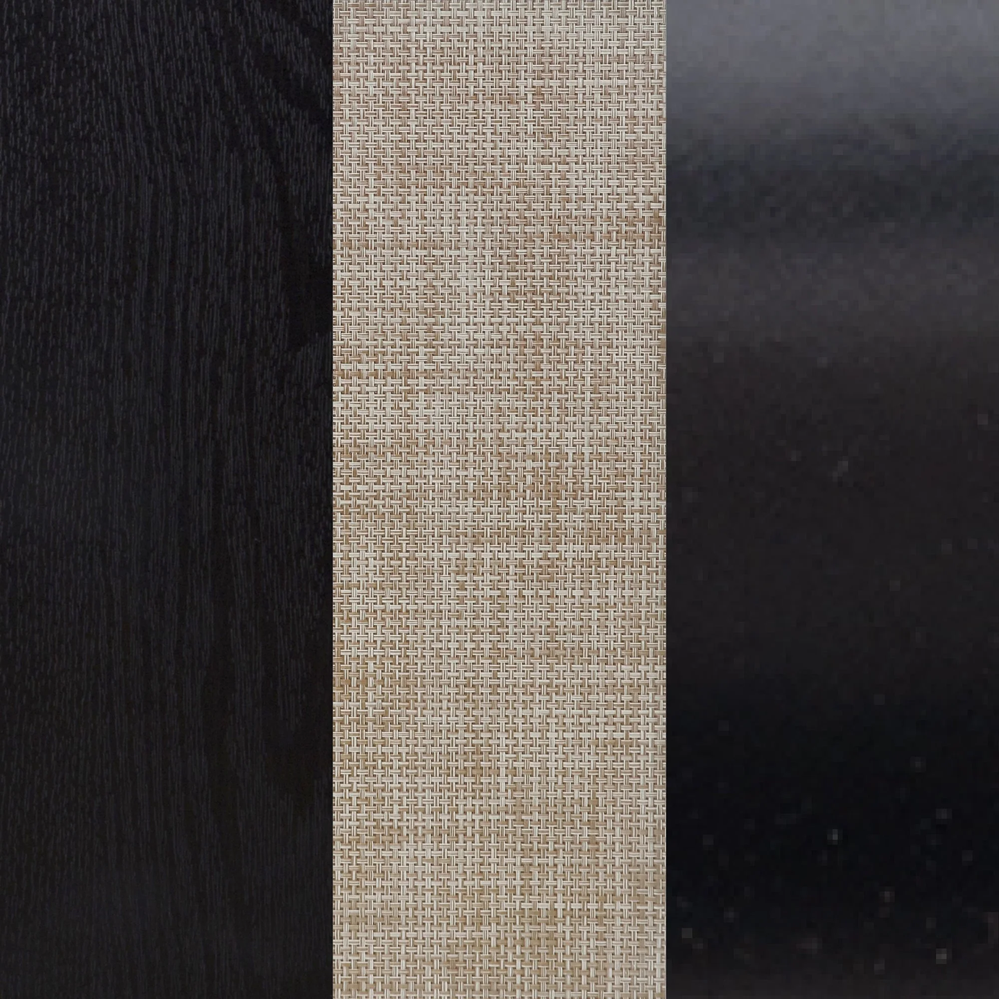 Rattan, Wood & Metal 3-Drawer Dressers Black (Set of 3) - Image 8