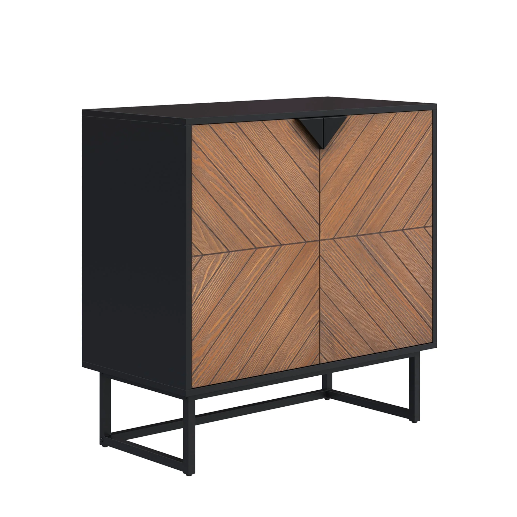 Wood 2-Door TV Console for TVs up to 65" Brushed Fir - Image 12