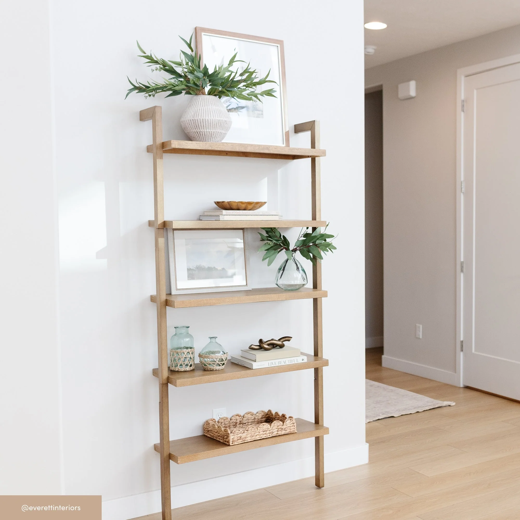 Wood Wall Bookshelves Light Brown (Set of 3) - Image 3